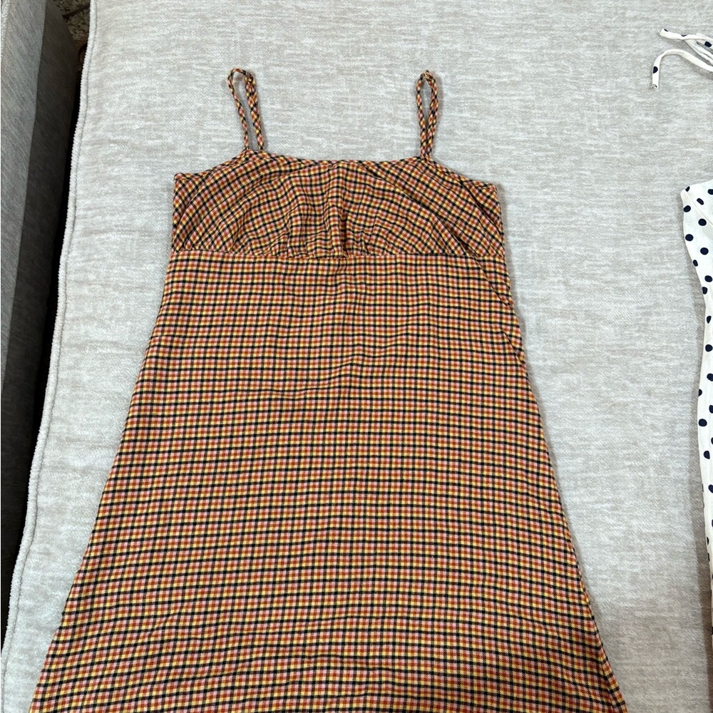 Wild Fable Yellow and Black Plaid Top